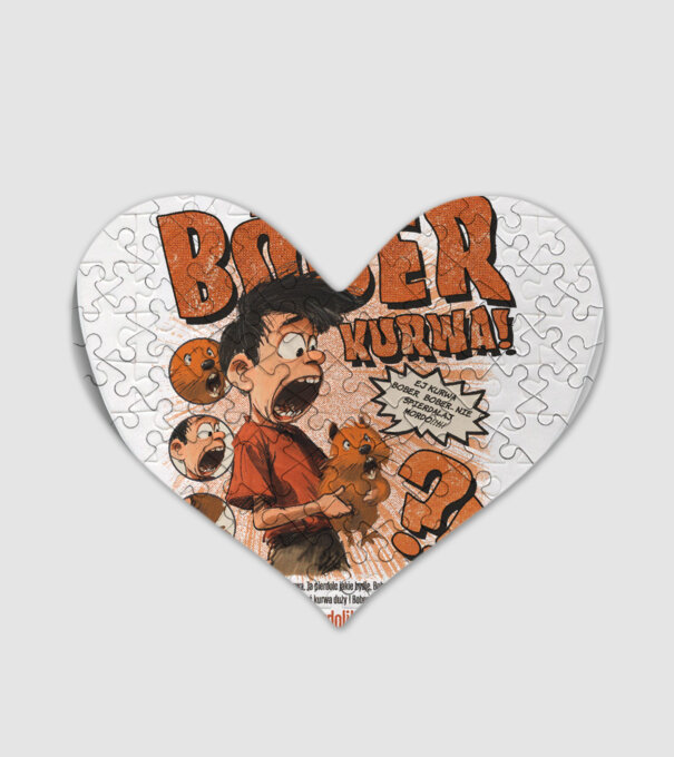 Bobr Kurwa comic model alb pe tricou