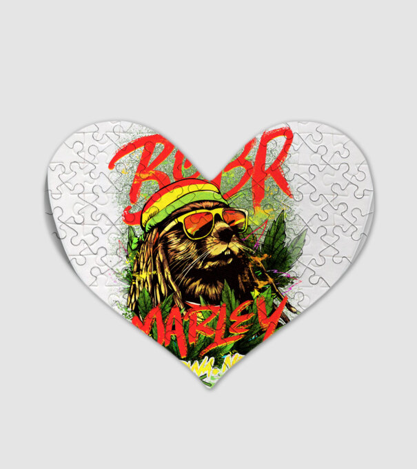BÓBR MARLEY model alb pe tricou