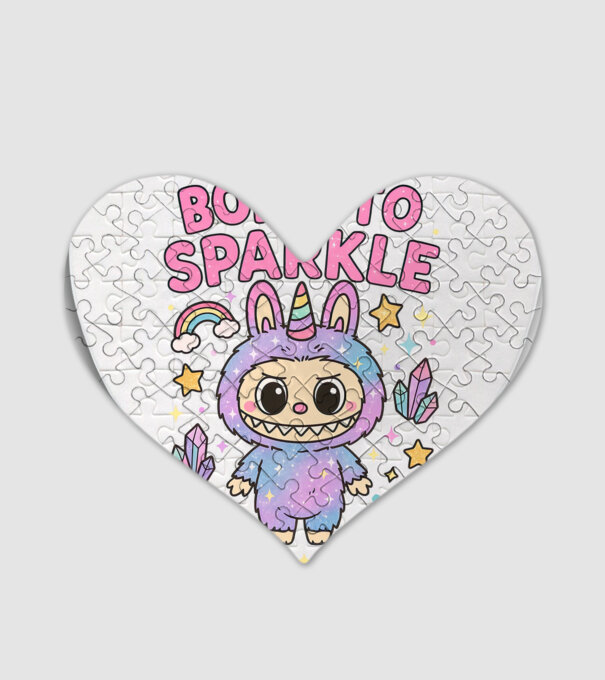 Born to sparkle model alb pe tricou