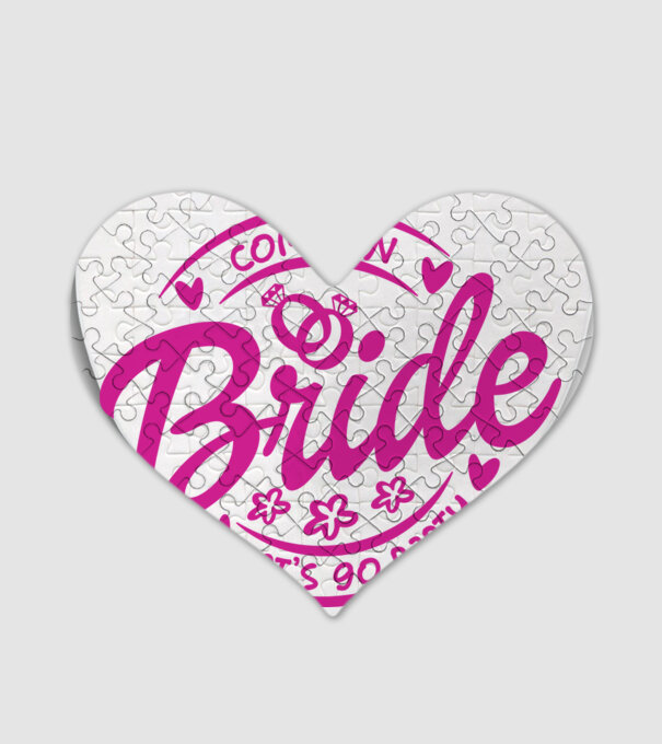 Bride Barbie lets go party model alb pe tricou