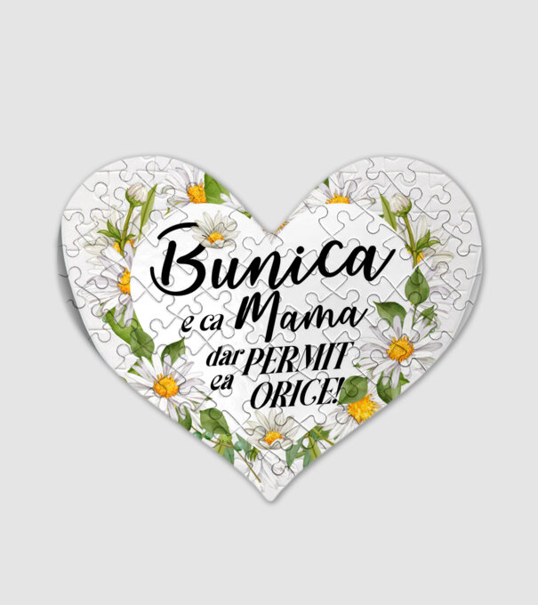 Bunica e ca mama, t permite orice! model alb pe tricou
