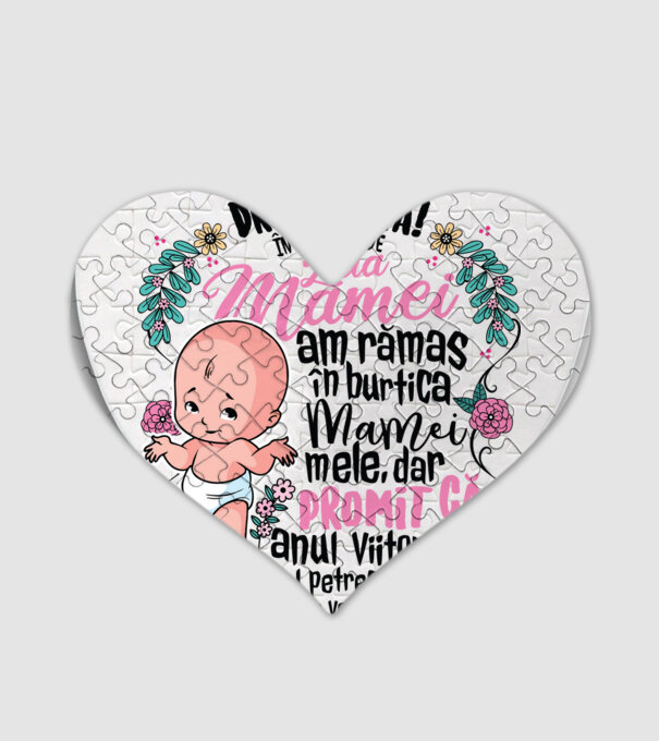 Dragă tată! În acest an de Ziua Mamei am rămas în burtica mamei mele, dar promit că anul viitor o să o petrec în brațele voastre model alb pe tricou
