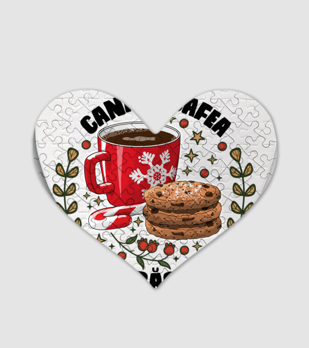 Cană de cafea de Crăciun model alb pe tricou