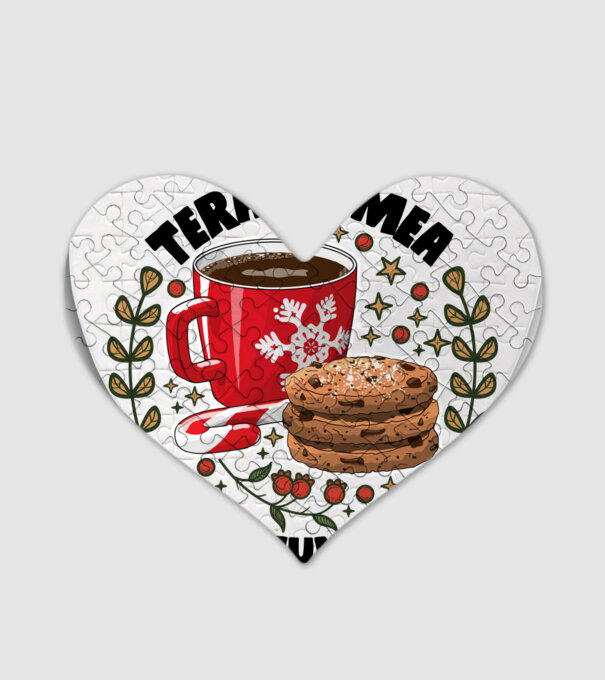 Cană de cafea de Crăciun model alb pe tricou