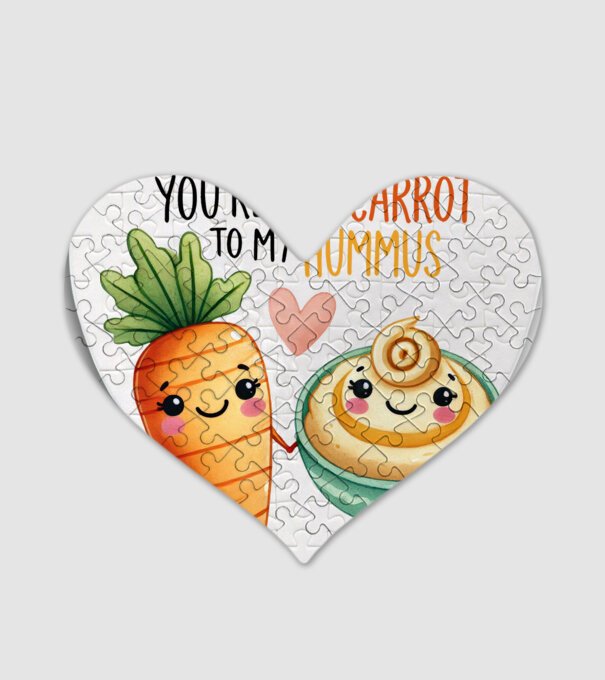 Carrot to my Hummus model alb pe tricou