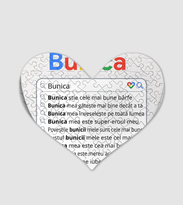 căutare Google Bunica model alb pe tricou