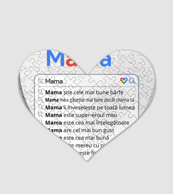 căutare Google Mama model alb pe tricou