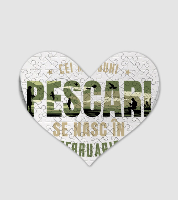 Cei mai buni pescari se nasc în februarie model alb pe tricou