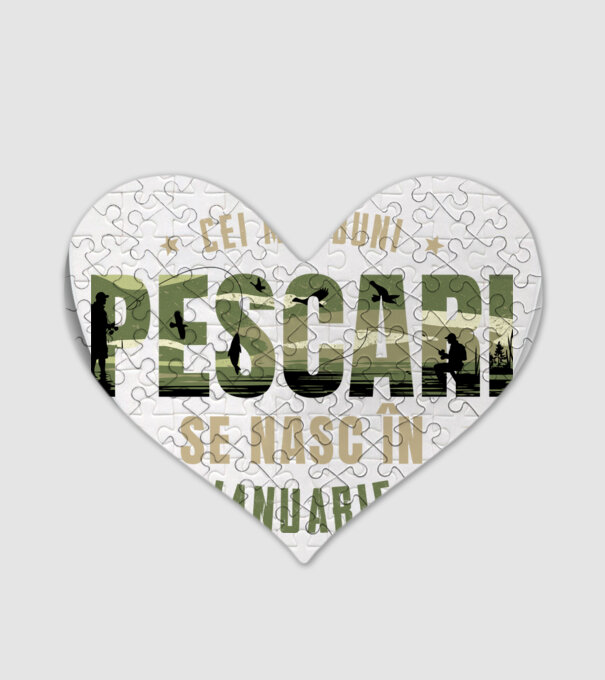 Cei mai buni pescari se nasc în ianuarie model alb pe tricou