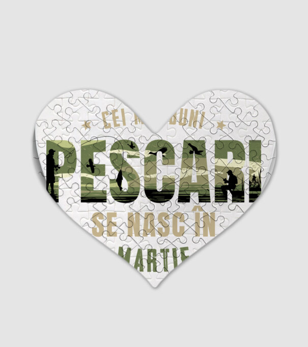 Cei mai buni pescari se nasc în martie model alb pe tricou