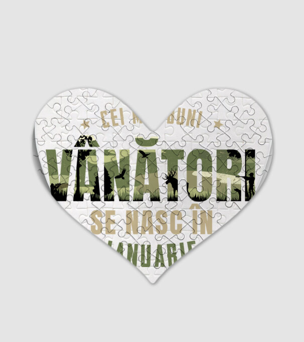 Cei mai buni vânători se nasc în ianuarie model alb pe tricou