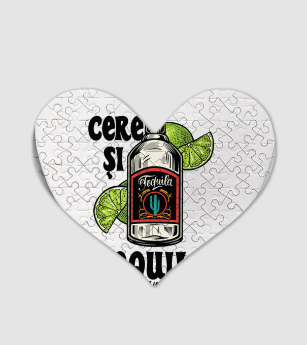 cere și tequila! (eu sunt tequila) model alb pe tricou