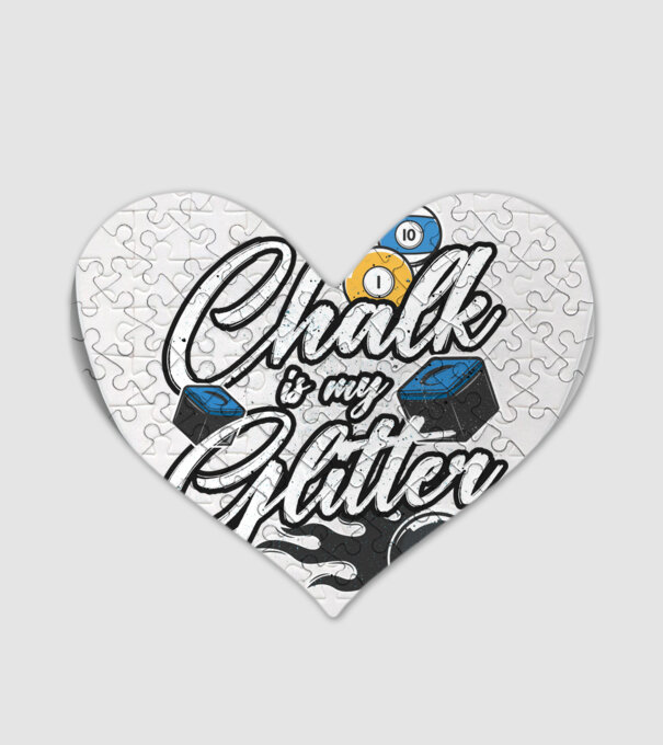 Chalk is my glitter model alb pe tricou