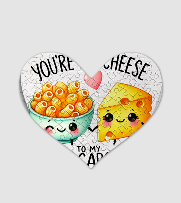 Cheese to my Macaroni model alb pe tricou
