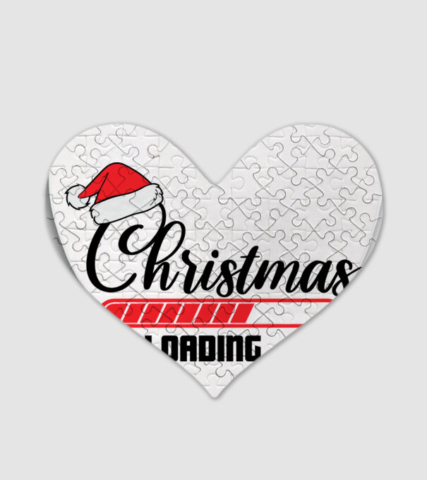 Christmas is loading model alb pe tricou