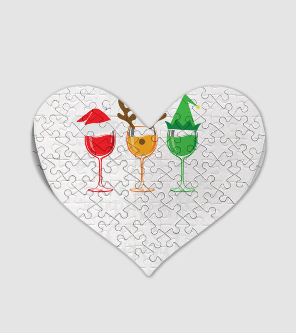 Christmas spirit wine model alb pe tricou