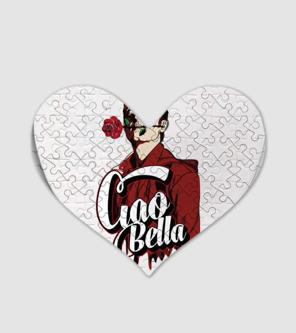 ciao bella berlin rose model alb pe tricou