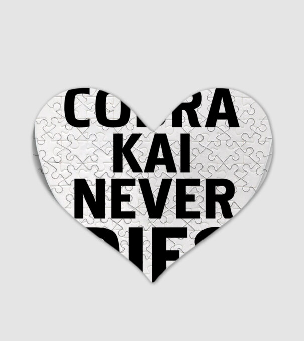 cobra kai never dies model alb pe tricou