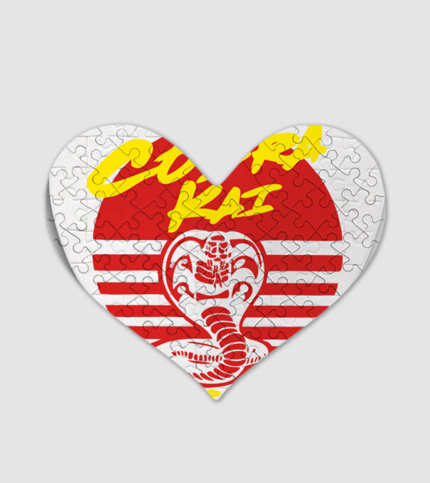 cobra kai sunset logo model alb pe tricou