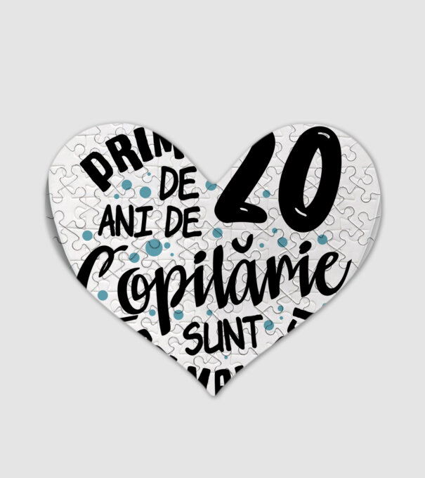 Copilărie 20 de ani model alb pe tricou