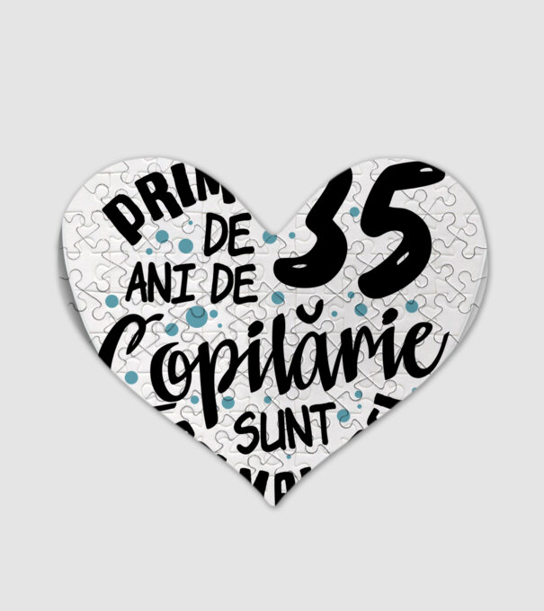 Copilărie 35 de ani model alb pe tricou