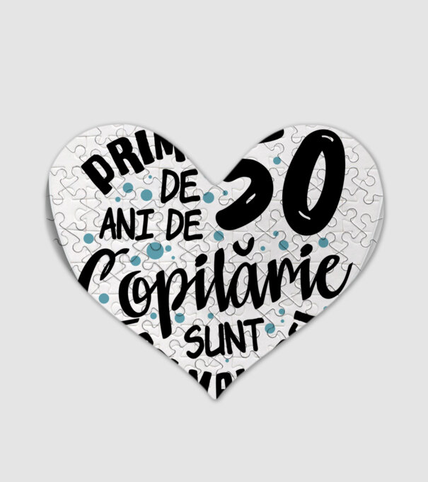 Copilărie 50 de ani model alb pe tricou
