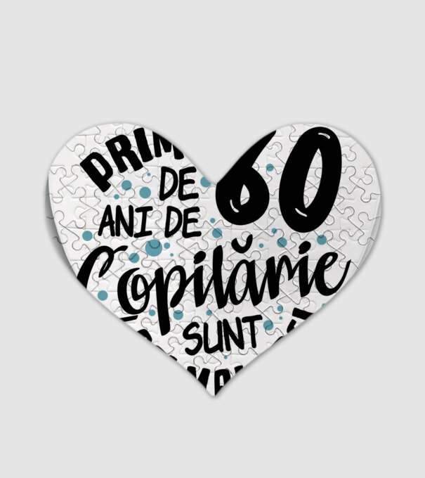 Copilărie 60 de ani model alb pe tricou