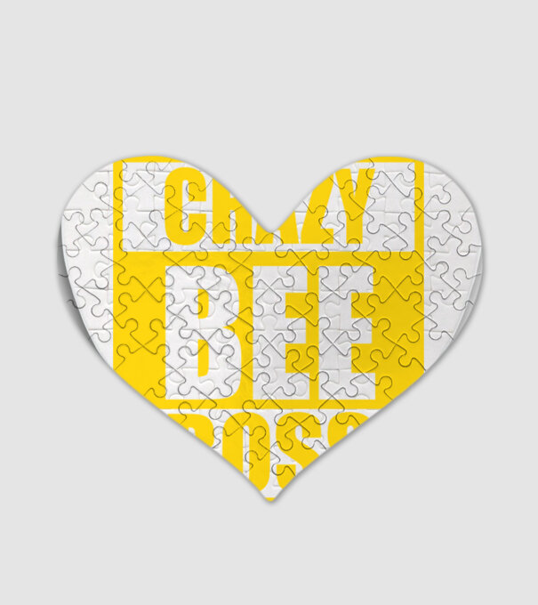 Crazy bee boss model alb pe tricou