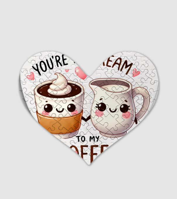 Cream to my Coffee model alb pe tricou