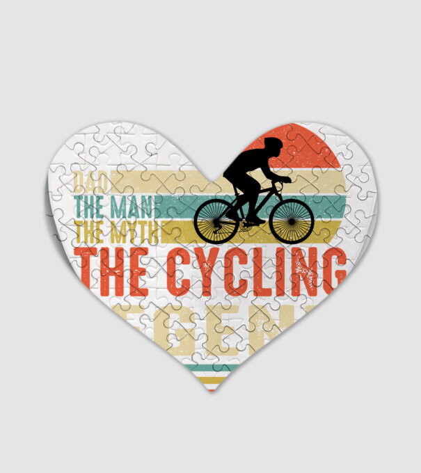 Dad the man, the myth, the cycling legend model alb pe tricou