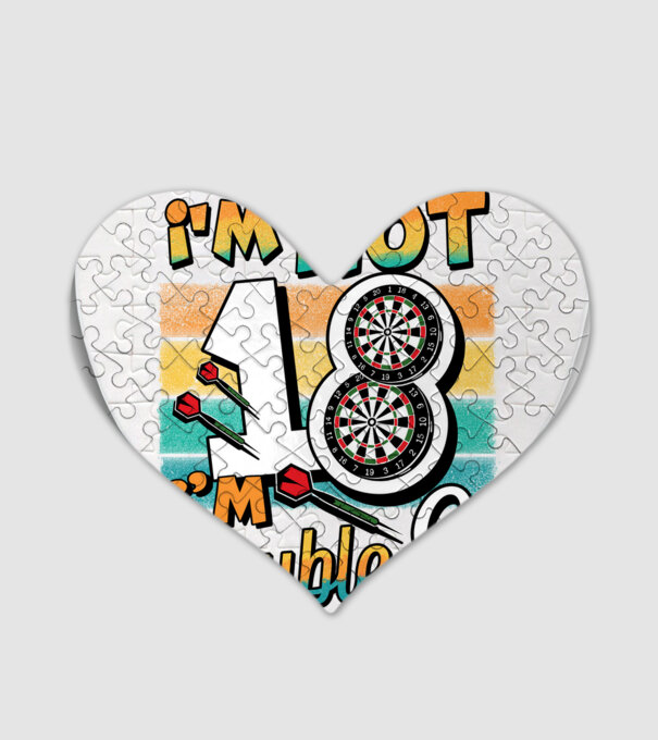 Darts Birthday 18 years old model alb pe tricou