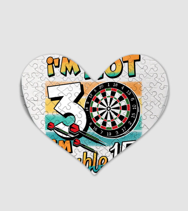 Darts Birthday 30 years old model alb pe tricou