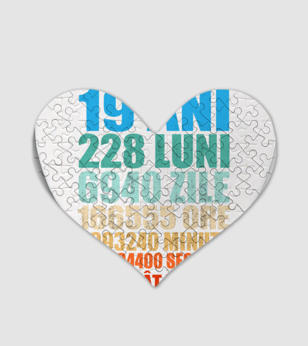 De 19 ani - luni - zile - ore - minute - secunde - sunt atât de cool model alb pe tricou
