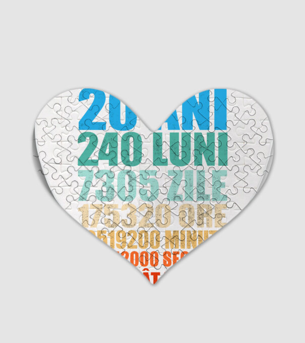 De 20 ani - luni - zile - ore - minute - secunde - sunt atât de cool model alb pe tricou