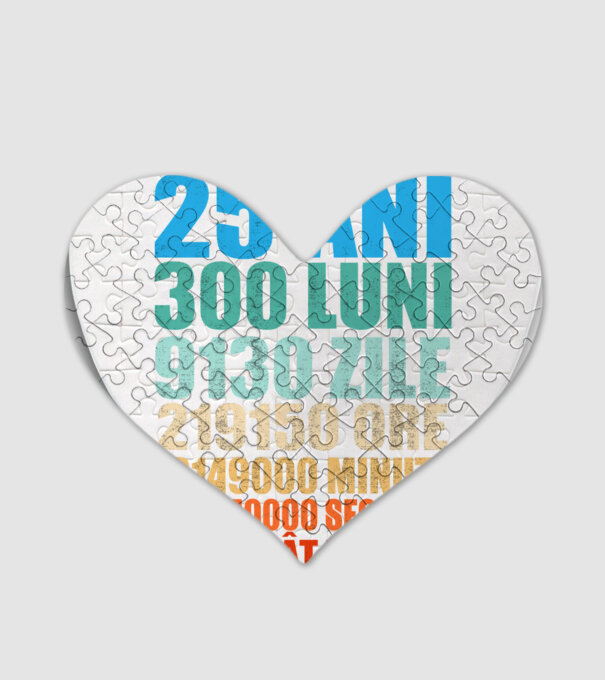 De 25 ani - luni - zile - ore - minute - secunde - sunt atât de cool model alb pe tricou