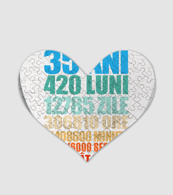 De 35 ani - luni - zile - ore - minute - secunde - sunt atât de cool model alb pe tricou