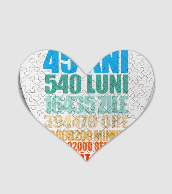 De 45 ani - luni - zile - ore - minute - secunde - sunt atât de cool model alb pe tricou