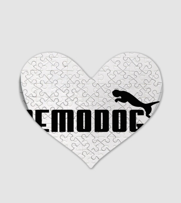 demodog logo black model alb pe tricou