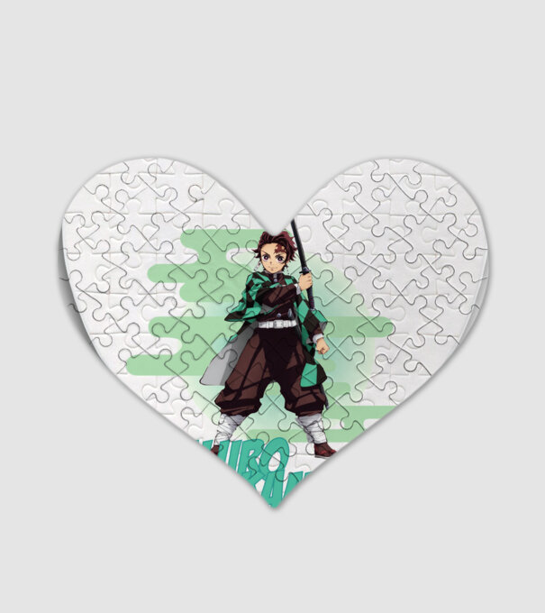 Demon Slayer Tanjiro model alb pe tricou