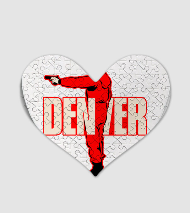 denver la casa de papel model alb pe tricou