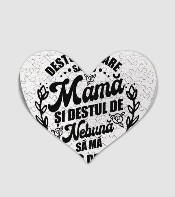 Destul de tare să fiu mamă și destul de nebună să mă bucur de asta model alb pe tricou