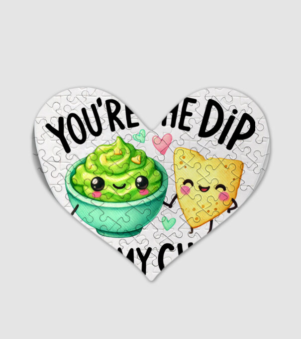 Dip to my Chip model alb pe tricou
