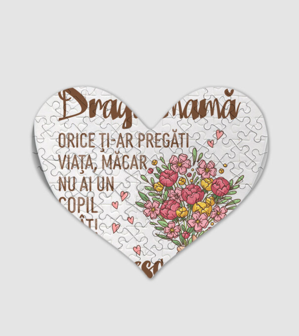 Dragă mamă, orice ți-ar pregăti viața, măcar nu ai un copil urât! te iubesc model alb pe tricou