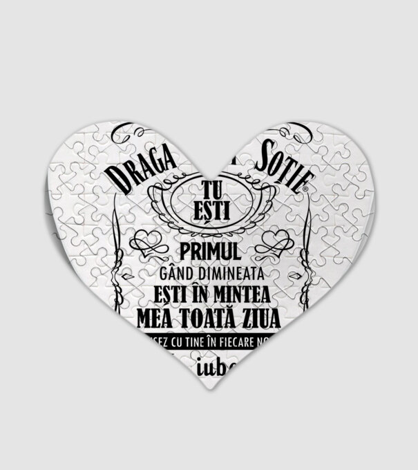 draga mea soție! tu ești primul meu gând dimineața, ești în mintea mea toată ziua și visez cu tine în fiecare noapte. te iubesc! model alb pe tricou