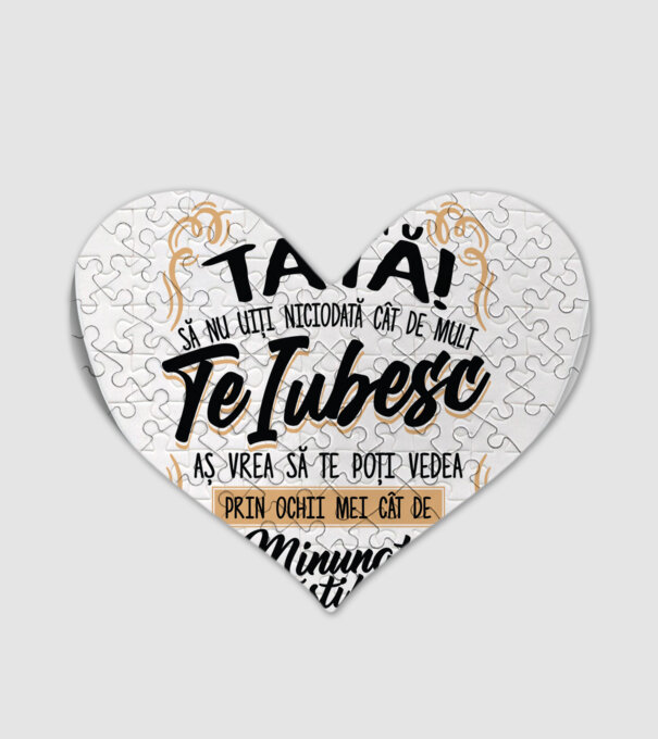 Dragă meu tată model alb pe tricou