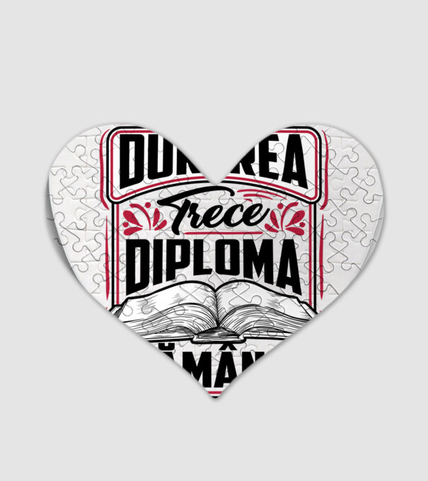 Durerea trece_diploma rămâne model alb pe tricou