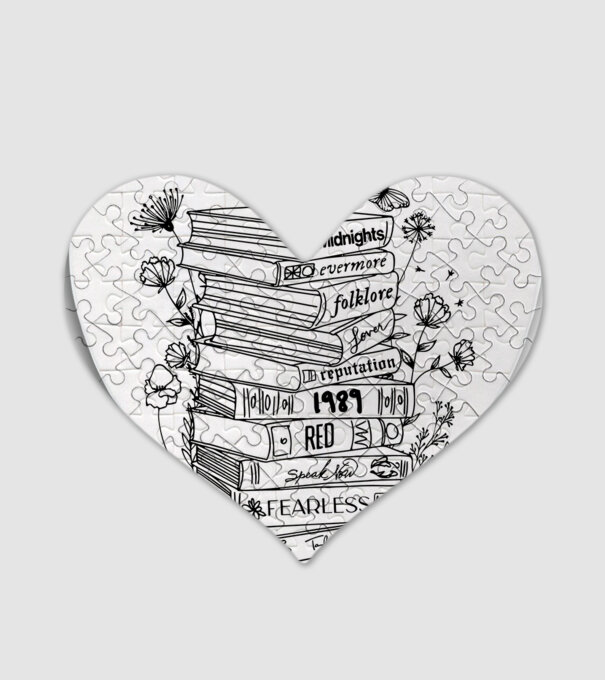 Eras tour books model alb pe tricou