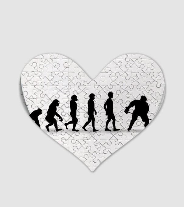 Evolution Hockey model alb pe tricou
