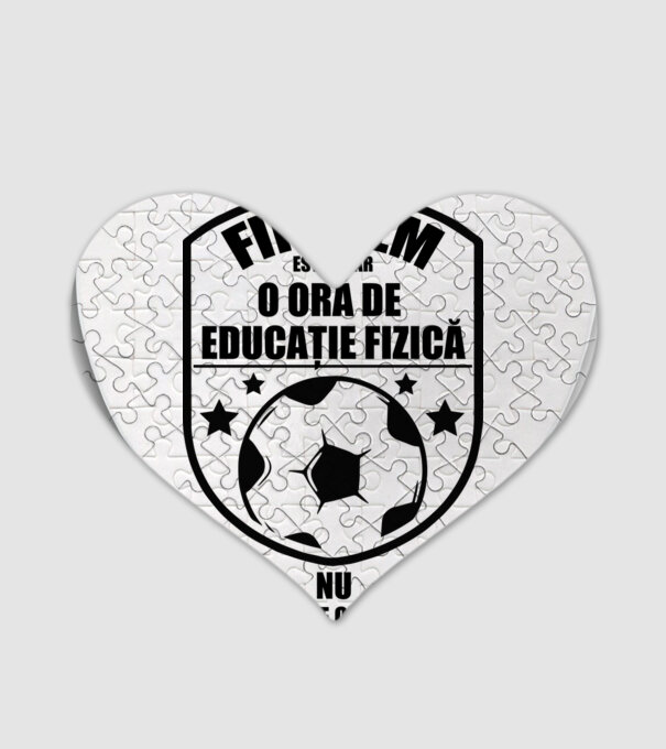 Fii calm, este doar o oră de educație fizică model alb pe tricou