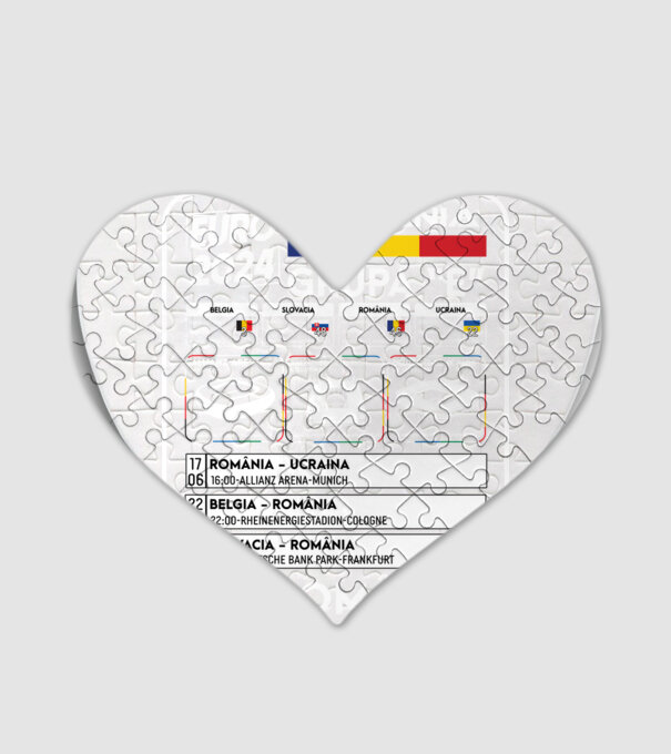 Fotbal Calendar Euro 2024 model alb pe tricou